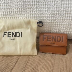 Fendi Logo Micro Trifold Wallet